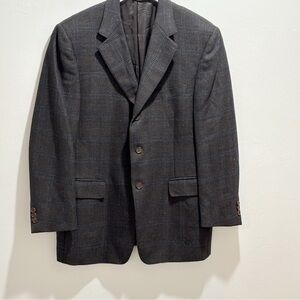 SAKS FIFTH AVENUE CANALI Men’s Charcoal Gray Sports Coat Blazer Wool Ita…